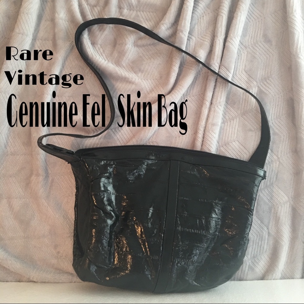 Vintage Genuine Eel Skin Handbag Purse